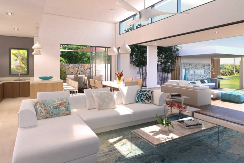 Golf View Villa - Living - 3D