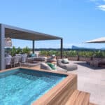Terrasse Penthouse roof top avec jacuzzi